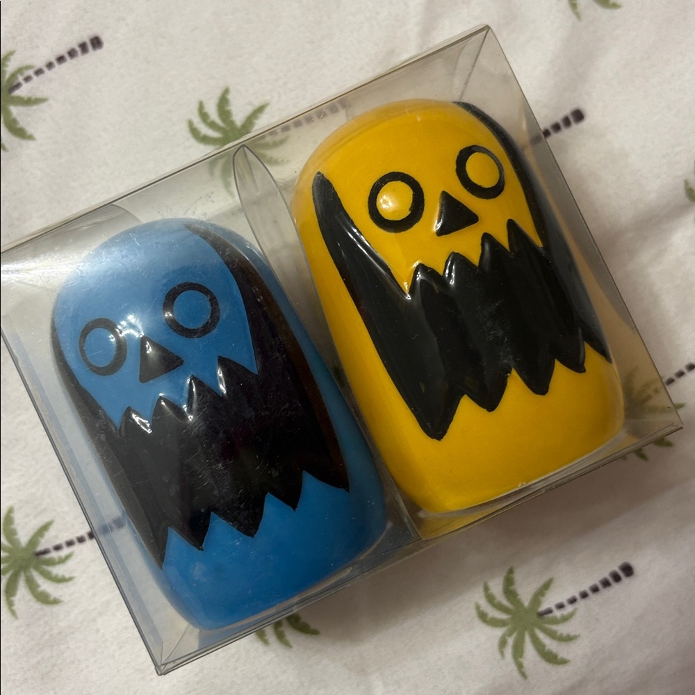 Blue and Yellow Ghost Salt And Pepper Shakers